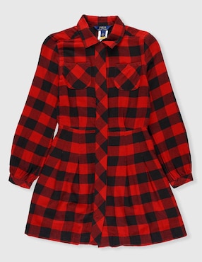 Vestido Polo manga con puño para niña