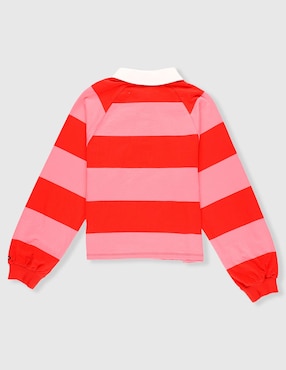 Playera tipo polo Tommy Hilfiger de algodón para niña
