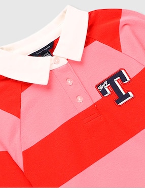 Playera tipo polo Tommy Hilfiger de algodón para niña