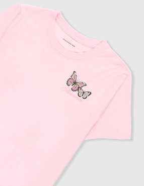 Playera Abercrombie & Fitch Kids manga corta para niña