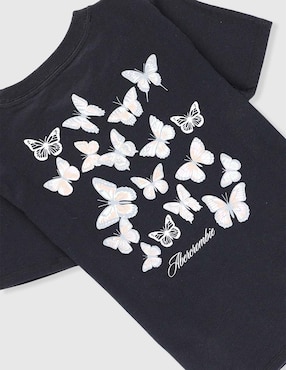 Playera Abercrombie & Fitch Kids manga corta para niña