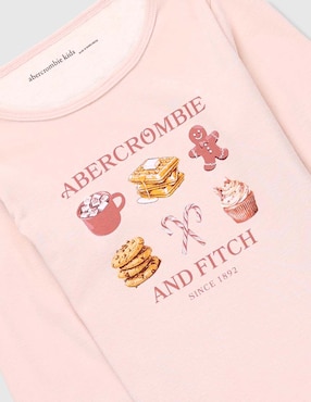 Playera Abercrombie & Fitch manga larga para niña