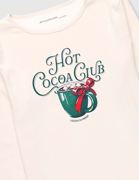 Playera Abercrombie & Fitch manga larga para niña