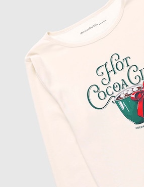 Playera Abercrombie & Fitch manga larga para niña