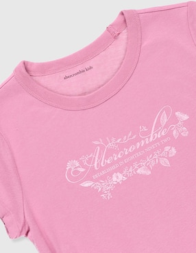 Playera Abercrombie & Fitch manga corta para niña
