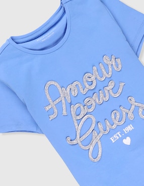 Playera Guess manga corta para niña