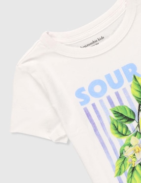Playera Abercrombie & Fitch manga corta para niña