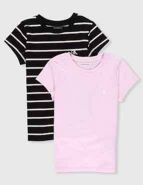 Set Playera Calvin Klein manga corta para niña