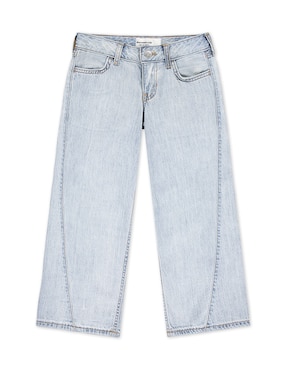 Jeans straight Abercrombie & Fitch 43AG07-LCA lavado claro para niña