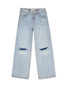 Jeans straight Abercrombie & Fitch 43AG15-LCU lavado claro para niña