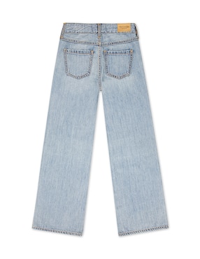 Jeans straight Abercrombie & Fitch 43AG15-LCU lavado claro para niña