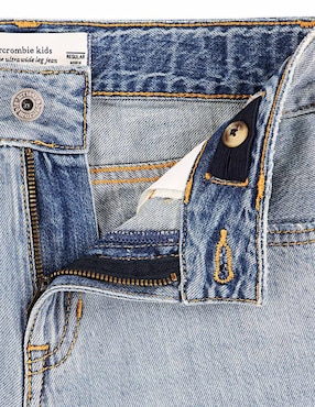 Jeans straight Abercrombie & Fitch 43AG15-LCU lavado claro para niña