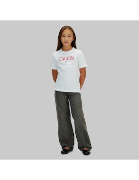 Playera Calvin Klein Jeans Girls manga corta para niña