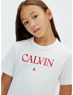Playera Calvin Klein Jeans Girls manga corta para niña