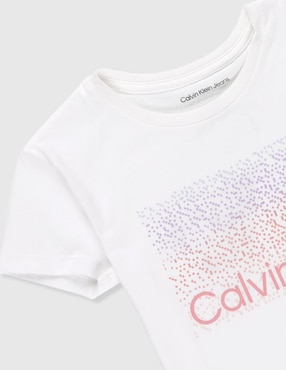 Playera Calvin Klein manga corta para niña