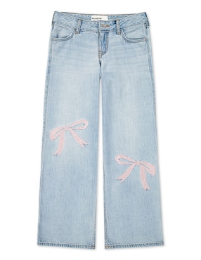 Jeans Straight Abercrombie & Fitch 43AG08-LCG lavado claro para niña