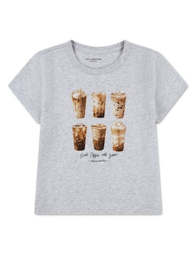 Playera Abercrombie & Fitch manga corta para niña