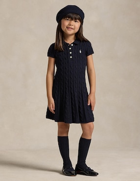 Vestido polo Polo manga corta para niña