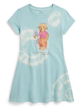 Vestido blusón Polo manga regular para niña
