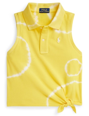 Playera Polo sin manga para niña