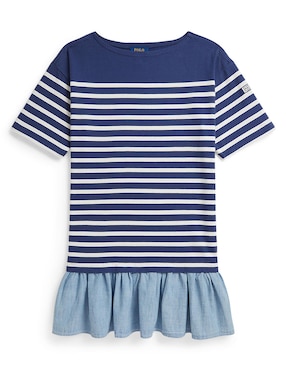 Vestido Polo manga regular para niña