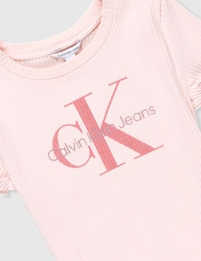 Playera Calvin Klein manga corta infantil niña