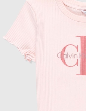 Playera Calvin Klein manga corta infantil niña