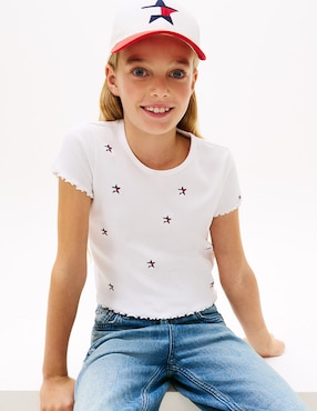 Playera Tommy Hilfiger manga corta para niña