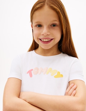 Playera Tommy Hilfiger manga corta para niña