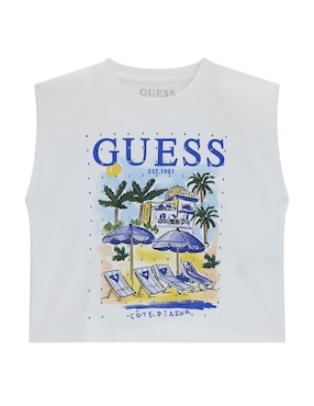 Playera Guess sin mangas para niña