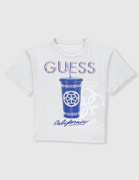 Playera Guess manga corta para niña