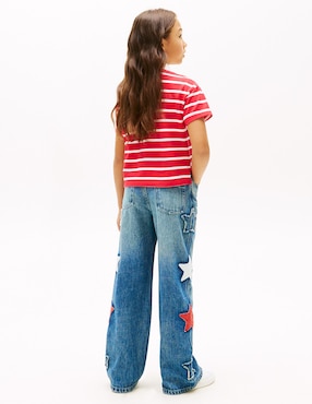 Playera tipo Tommy Hilfiger de algodón para niña