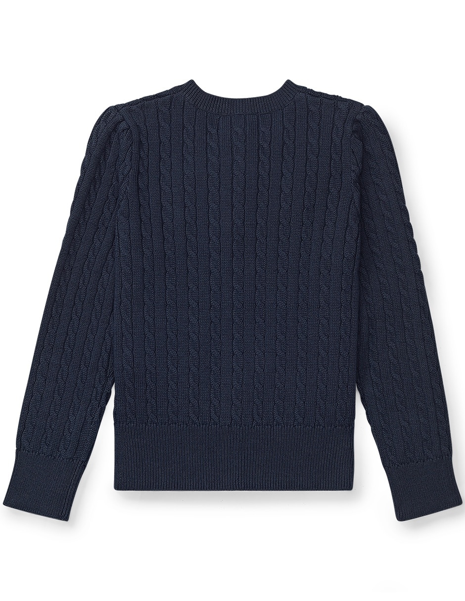 SUÉTER POLO 312543047, 6X, AZUL MARINO
