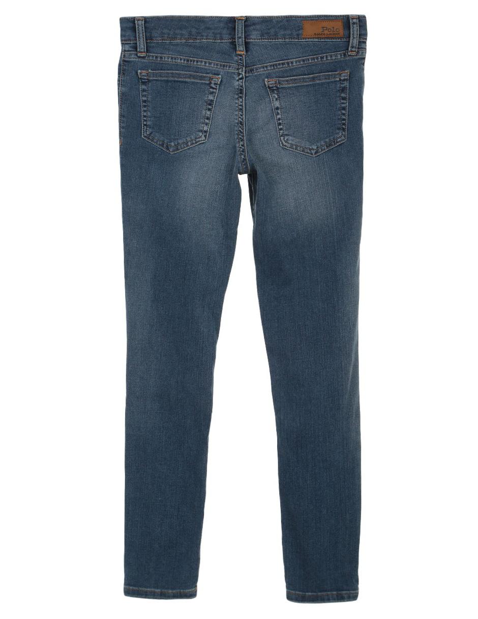 Jeans slim deslavado para niña