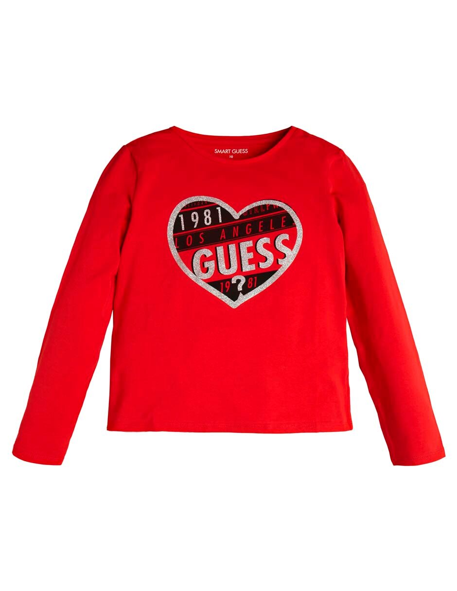 Playera Guess Estampado Logotipo Manga Larga Para Nina En Liverpool