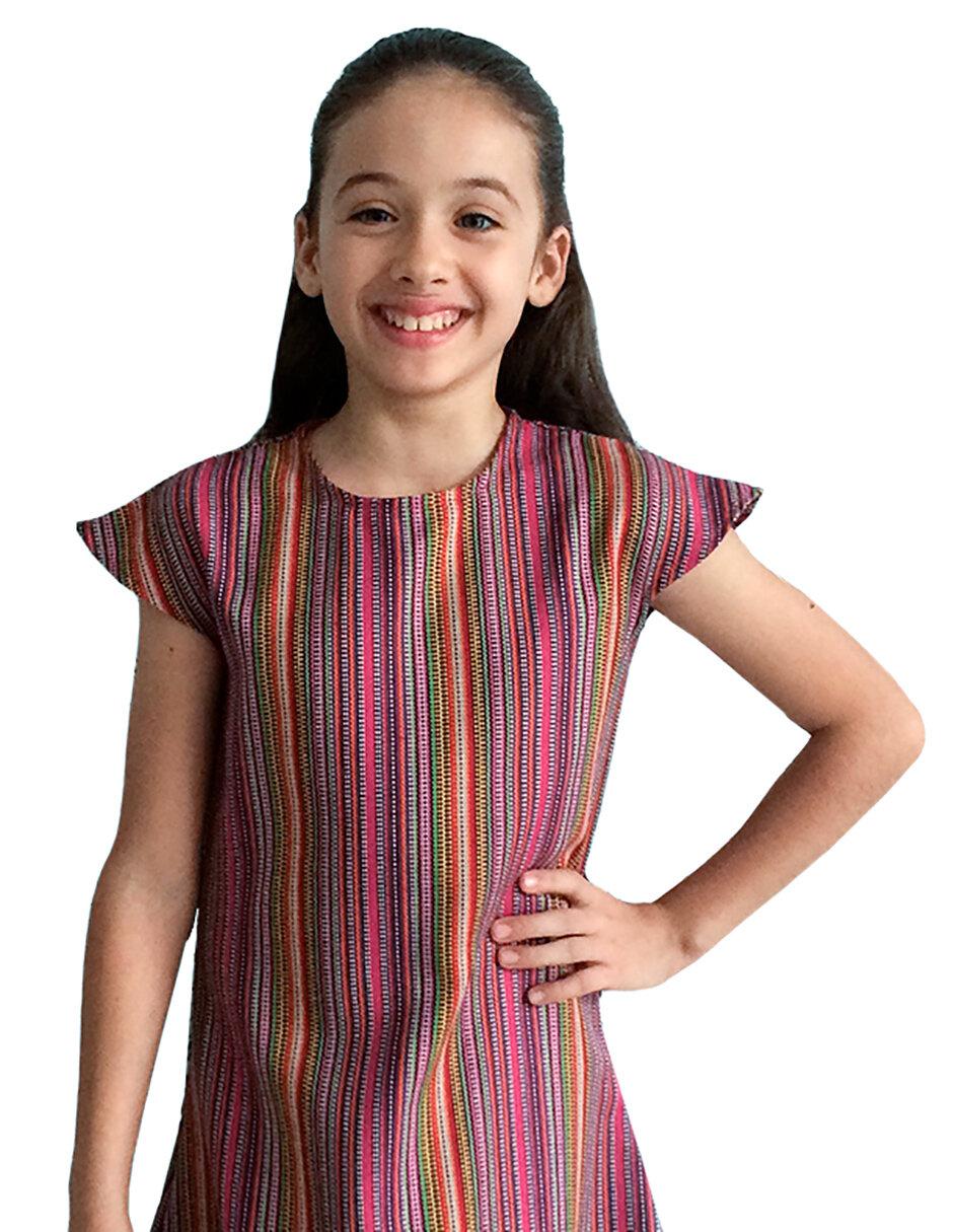 Vestido manga cap para niña 3