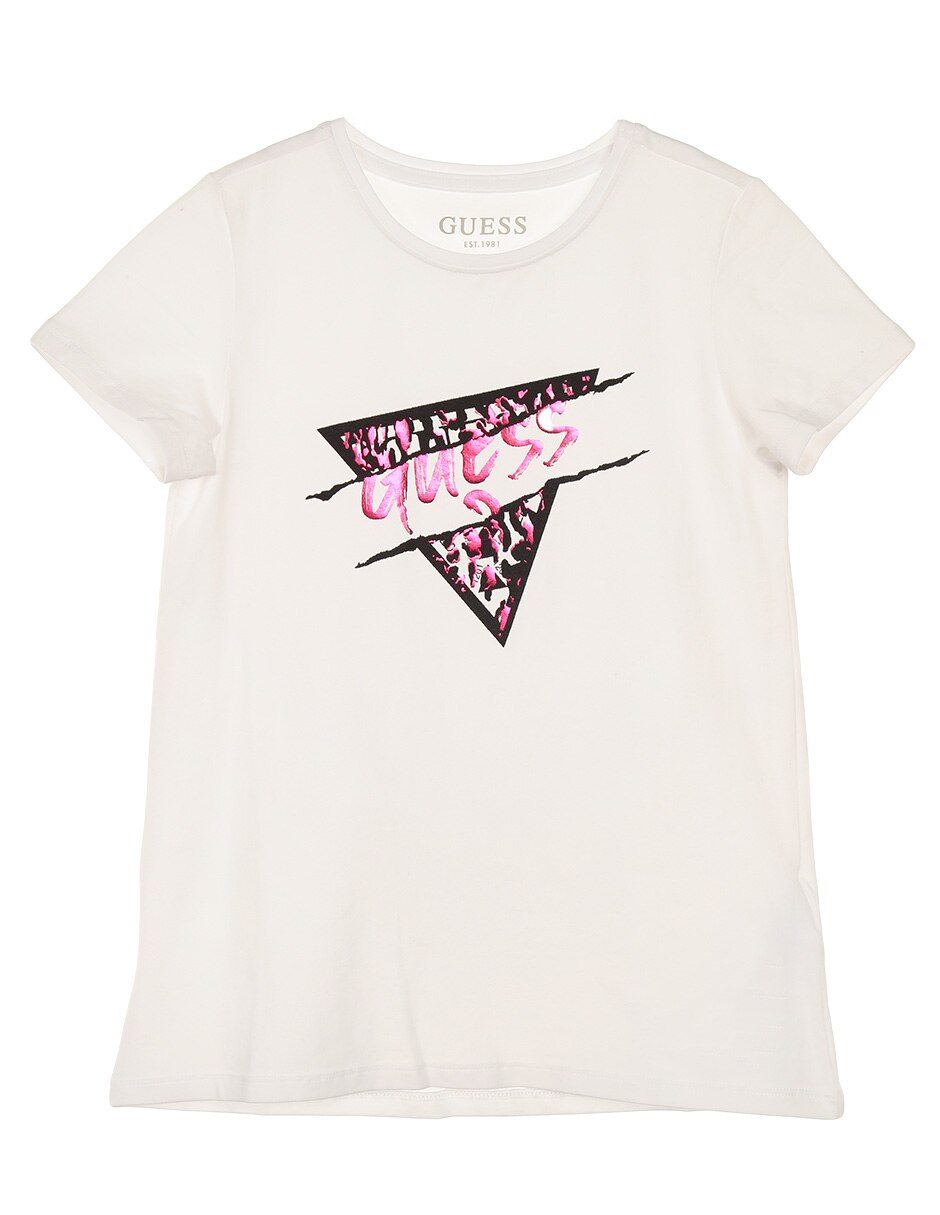 Playera Guess estampado texto manga corta para niña en Liverpool