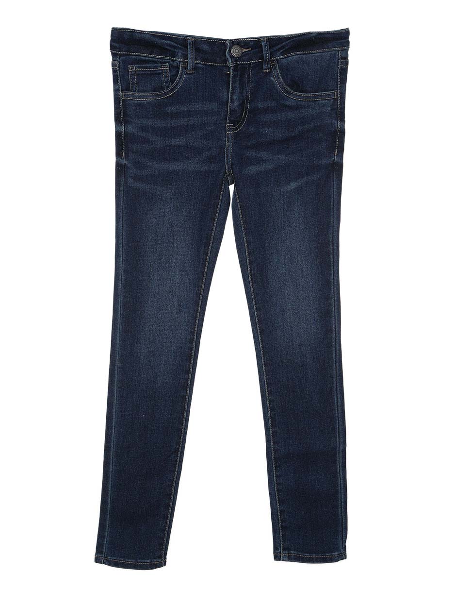 Jeans skinny 710 lavado stone wash para niña 1