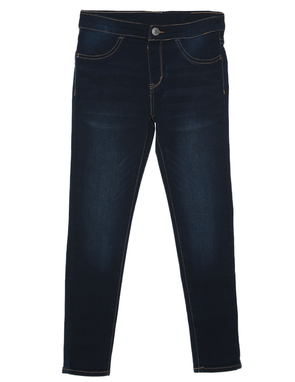 Jeans skinny deslavado para niña