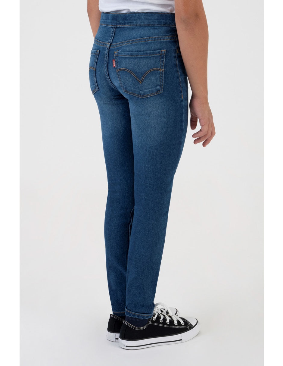 Jeans slim lavado obscuro para niña 2