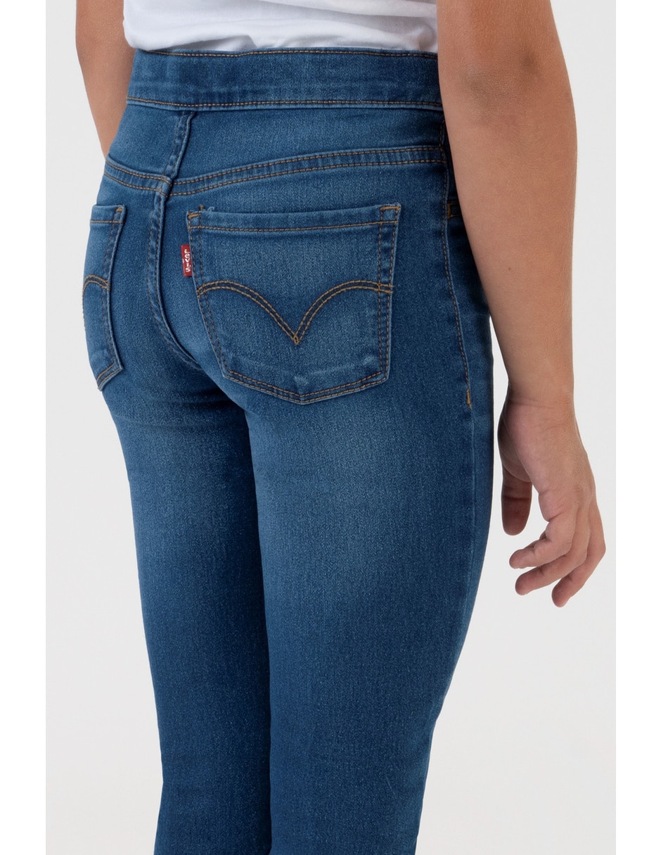 Jeans slim lavado obscuro para niña 4