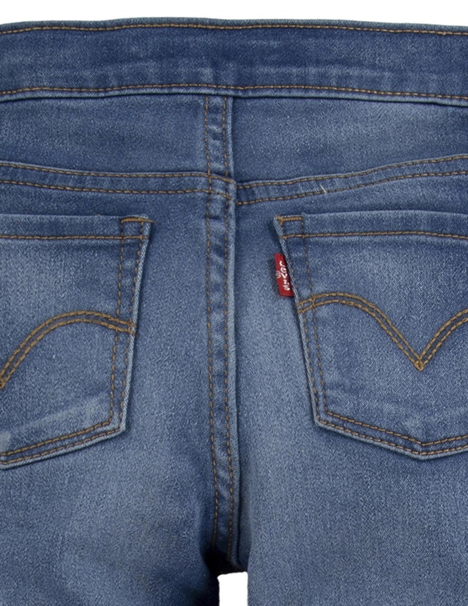 Jeans slim deslavado para niña 4