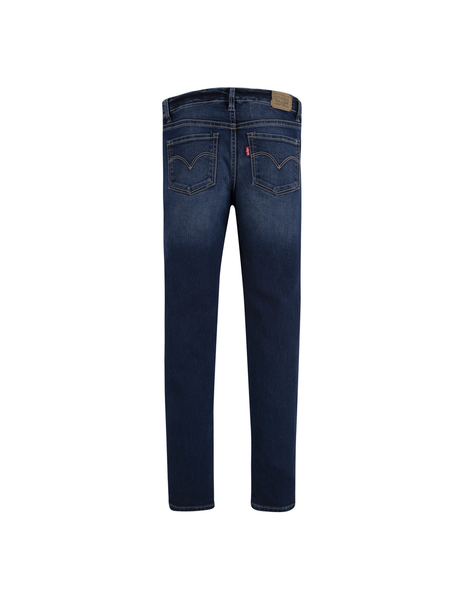 Jeans slim lavado obscuro para niña 3