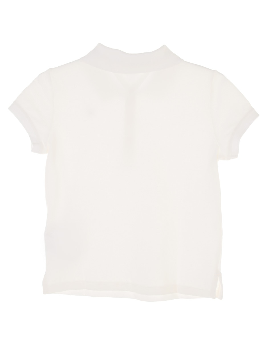 Playera tipo polo de algodón para niña 2