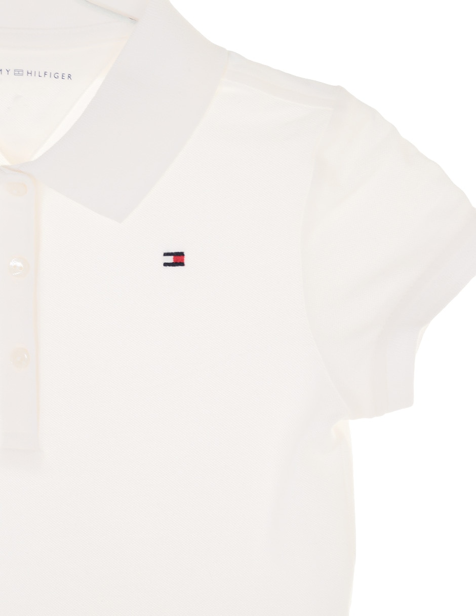Playera tipo polo de algodón para niña 3