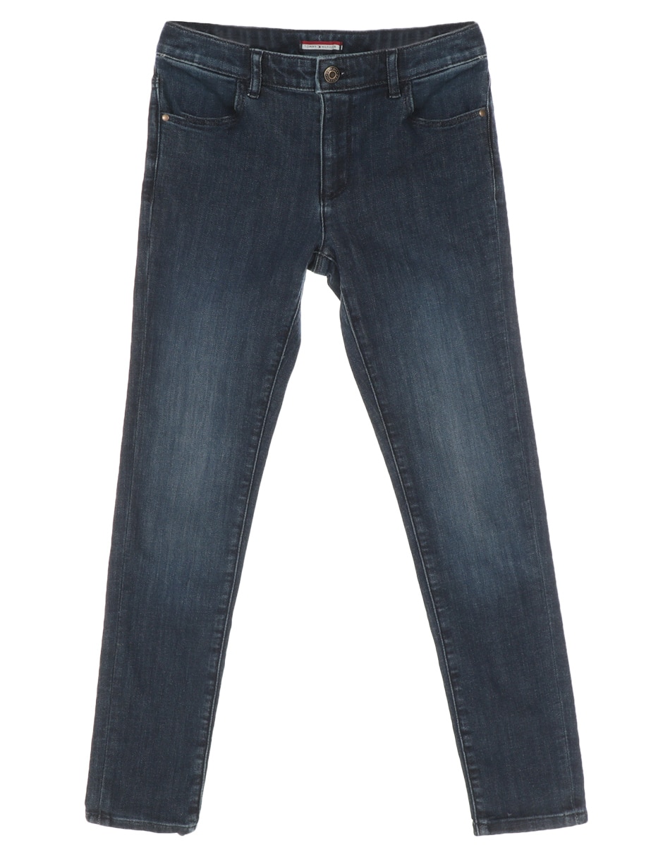 Jeans straight lavado obscuro para niña Jeans straight lavado obscuro para niña