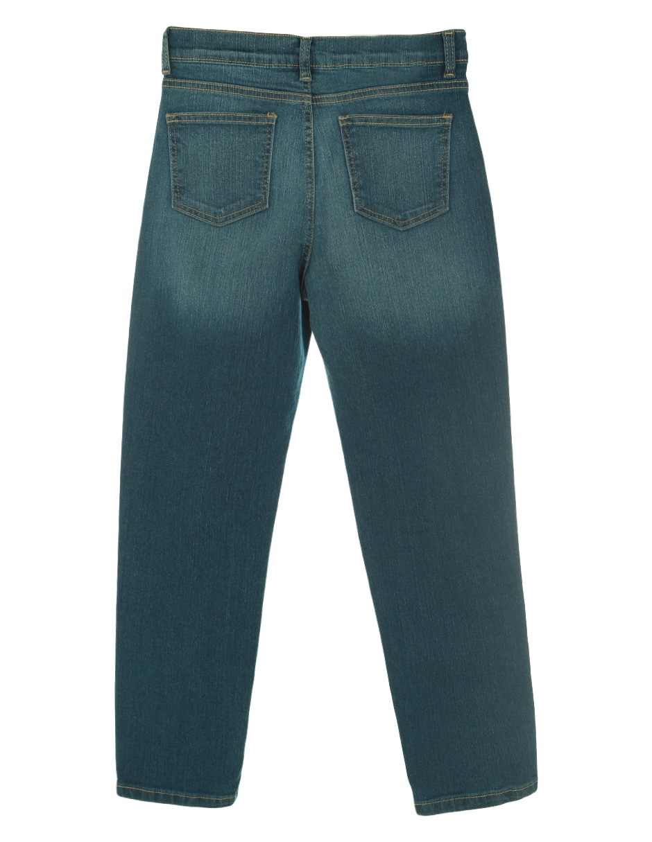 Jeans slim lavado obscuro para niña 2