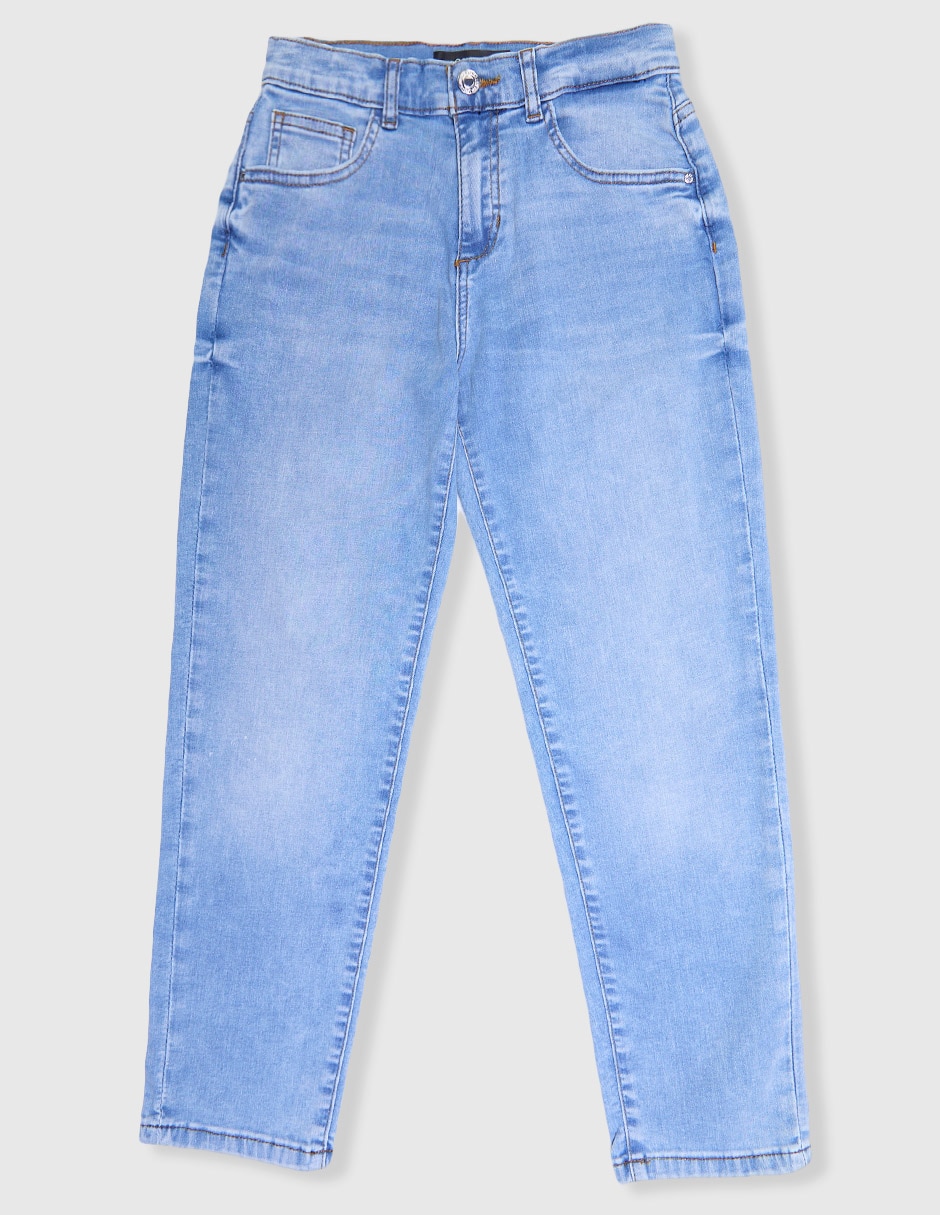 Jeans straight lavado medio para niña Jeans straight lavado medio para niña