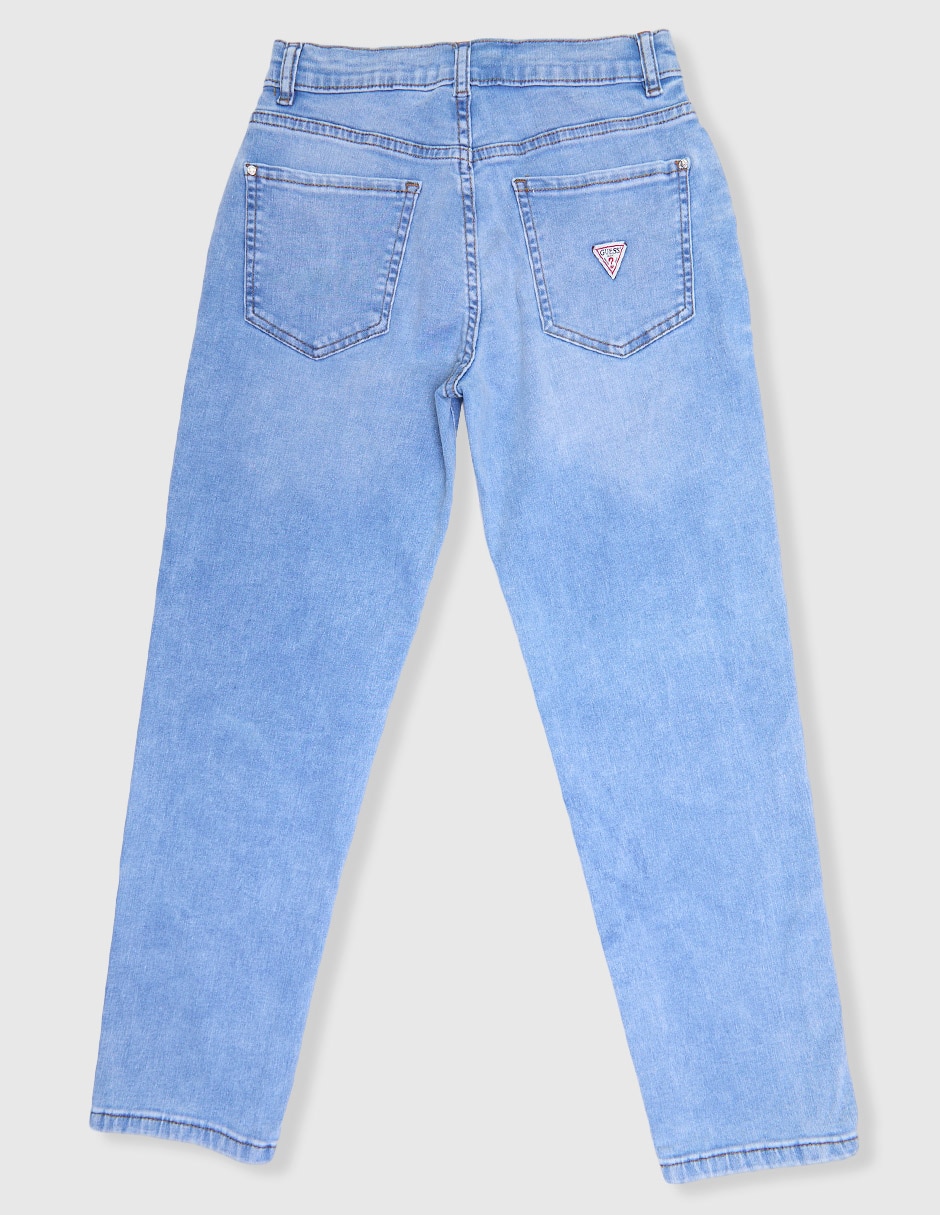 Jeans straight lavado medio para niña 2