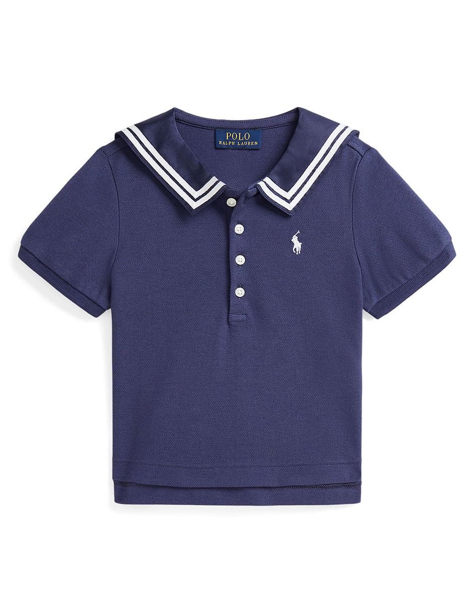 Playera tipo Polo de algodón para niño